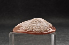 Vintage shell cameo, “The Girl with the Necklace” (60.0ct) sign by artist, Case.
