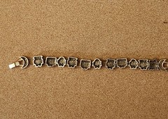 Vintage Enamel Slider Charms Toy Train All Occasions Gold Tone 7 1/2” Bracelet