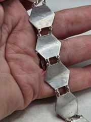 Vintage China Export Sterling Silver Panel Bracelet. Signed China, Sterling,