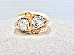 RARE 1/30 14k K YELLOW GOLD PLATE NEW OLD STOCK 70’S SIZE 6 RING BRILLIANT!!!!