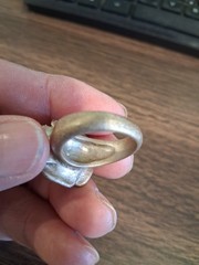 Vintage 1980’s Romantic Rose Flower Fashion Ring- Size 9, Silver Pewter-plated