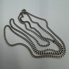Vintage 925 Sterling Silver Necklace Unisex Jewelry Curb Chain 57 cm