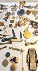 Antique, Vintage Mens Jewelry, Collectibles, Accessories Lot, Over 50 Pieces!