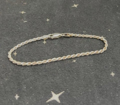 Vintage Sterling Silver Chain Bracelet 6″ Italy 925 3.5 Grams