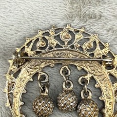 Vintage Brooch Solje Gold Tone Crescent Moon