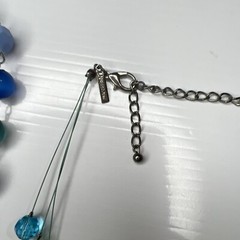 H7 Lot Blue Green Turquoise Aqua Resin Acrylic Lucite Silver Chains Lane Bryant