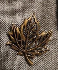 6pc Leaf Brooch & Pin Mixed Lot Gold Tone Metal Enamel White Blue Green
