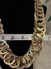 Heavy Vintage Thick Gold Tone Chain Necklace – 26″