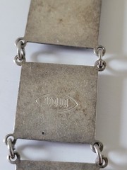 Adaya Colorful Enamel Crystal Panel Bar Link Bracelet 7.5” Israel
