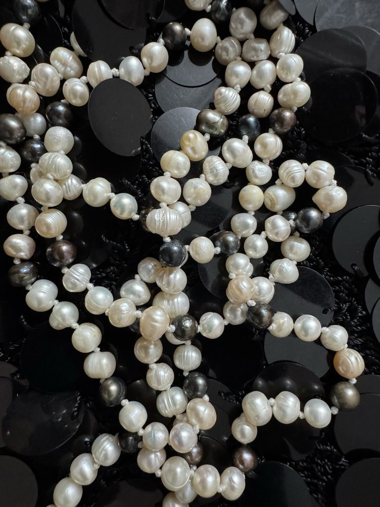 Long Baroque Freshwater like Pearl Necklace 22.5”