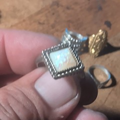 Mixed Lot 9 Metal Rings Silver & Gold Tone Assorted Styles Unisex Adults