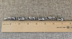 1989 Carol Felley 7.5″ Sterling Silver Cat Bracelet Southwest Designer Vintage