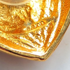 Vintage Signed Avon Gold Tone Textured Ribbed Heart Romantic Love Post Earrings