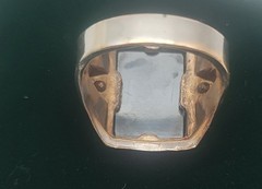 Vintage Refurbished Men’s 1/30 14K RGP Hematite Intaglio Cameo Ring Sz 9
