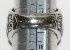 Vintage United States Air Force Kinney Sterling Blue Stone Class Ring, Size 7