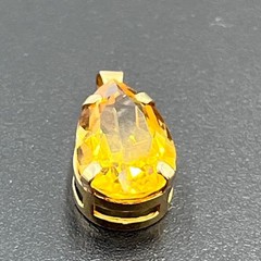 Imperial Gold Vintage 14K Gold Mexico Citrine Pear Teardrop Pendant (1.84g)