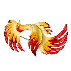 Vintage Soviet Russian Enamel “Cockerel” Brooch Pin Jewelry Bijouterie USSR