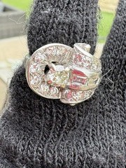 Antique Art Deco 18K 11.61 grams White Gold and diamonds