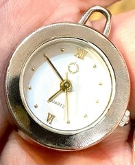 Vintage Petite Charm Pendant Watch Miyota Quartz Movement Minimalist Style RUNS