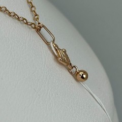 USSR Vintage Original Solid Rose Gold Pendant Dangle Charm 583 14K 1,02 g.