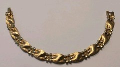 Vintage Crown Trifari Gold Tone Birthday Series Bracelet