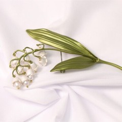 Lily Of The Valley Flower Corsage Brooch Pin Woman Accessories Brooches Jewelry