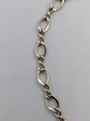 Vintage 925 Sterling Silver Infinity & Oval Link Starter Charm Bracelet 8″ – 4g
