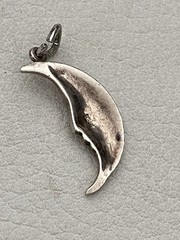 Vintage Sterling Silver Sun & Crescent Moon Charms