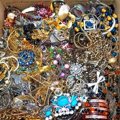 3 Pounds 3 Lbs Old Unsearched Jewelry Lot VTG & Now Junk & Wear & Resell Tangled