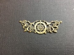 13333 Brass Oxidized Floral Victorian Filigree Brass Jewelry Finding