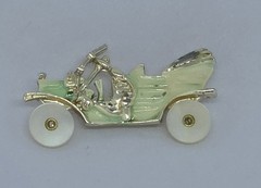 Vtg Retro Mechanical Figural Car Cabriolet 50s COLLECTIBLE Pin Brooch