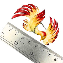 Vintage Soviet Russian Enamel “Cockerel” Brooch Pin Jewelry Bijouterie USSR