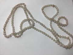 Circa 1920s Flapper Beads Smokey Gray 56 inch