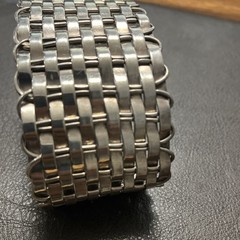 Sterling Silver 925 Cuff Woven 54.4 Grams Adult Unisex Adjustable
