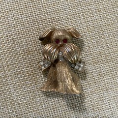 Vintage Marcel Boucher Style Pin TERRIER Dog Brooch