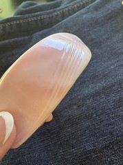 VINTAGE BLUSH PINK CONCH PEARL SHELL CARVED SLICE ASYMMETRICAL BANGLE BRACELET