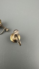 Vintage Earrings Lot Sterling Silver Gemstone Crystal Screw Back Blue Hematite