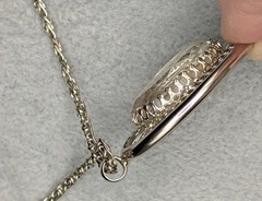 Vintage Reverse Cameo Intaglio Pendant Necklace, Unmarked (Whiting & Davis ?)