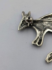 Vtg Sterling Silver Marcasite Large Kangaroo Animal Australia 925 Brooch – 12.3g