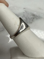 925 Sterling Silver Vintage Engraved Monogram Signet Ring Size 7