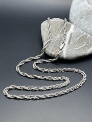 Vintage USSR 925 Silver Rolo Chain Size 21 In Weight 12 g.