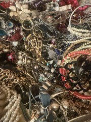 Estate Wholesale Junk Drawer Jewelry Lot 8 Plus Lbs Wearable Or Craft Untested