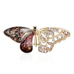 Vintage Art Nouveau Style Fairy Nymph Pendant Butterfly Brooch Shawl Pin Jewelry