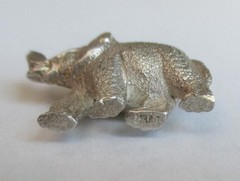 8.4g HEAVY VINTAGE 3D STERLING SILVER LUCKY ELEPHANT CHARM GOOD LUCK