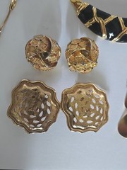 Vtg & Modern Goldtone & Other Jewelry Lot Earrings Necklaces