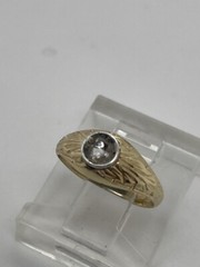 Vintage 14k Yellow Gold .06 Ct Rose Cut Diamond Baby Ring Size 1/2 – 1.4 Grams