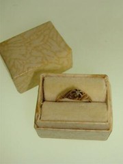 ANTIQUE ART NOUVEAU 10K ROSE GOLD ROSE CUT DIAMOND BABY RING! RARE SETTING…