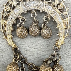 Vintage Brooch Solje Gold Tone Crescent Moon