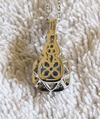 Sterling Silver & Faceted Blue Stone & Cubic Zirconia Matching Pendant & Ring