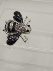 Rhinestone Bee Brooch Unbranded